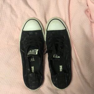Converse slip on sneakers black size 7